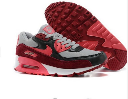 Nike Air Max 90 Womenss Shoes Black Gray Red Special Wholesale